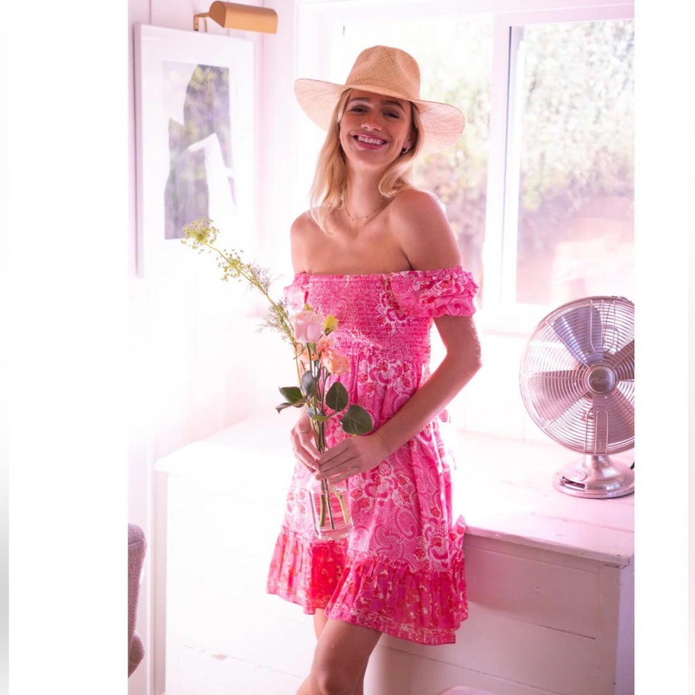 Hunter Bell Thea Mini Dress Pink Floral NWT XS